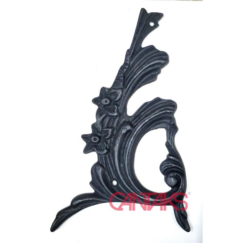 Sağ Köşe Süs Aksesuarı, 185x115 mm - Pirinç Dekoratif, Vintage ve Antik Stil Tasarım Mobilya Dekoru