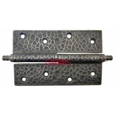 Okka Menteşe 12 cm - Pirinç, Antika, Vintage, Rustik Stil Desenli Kapı Menteşesi 120x73 mm